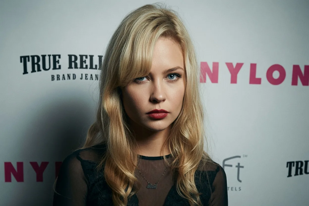 Actress Daveigh Chase poses on the red carpet at an entertainment industry event.